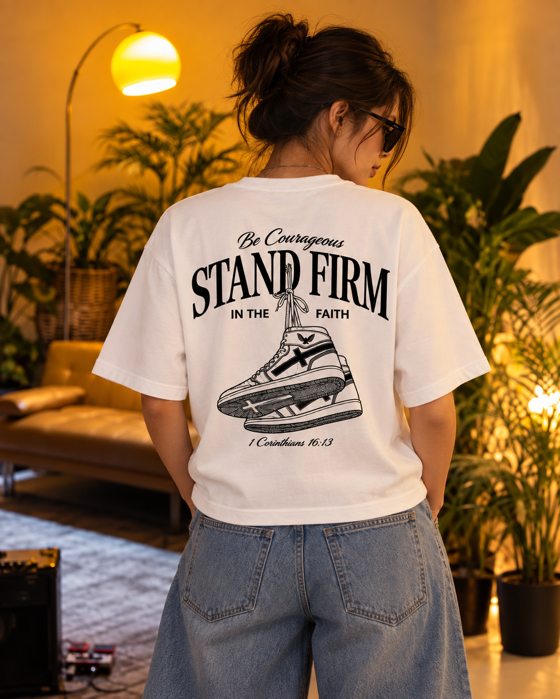 Christian Streetwear Shirt, Stand Firm in Faith Tee, 1 Corinthians 16:13, Heavyweight Christian T-Shirt, Faith Based Clothing