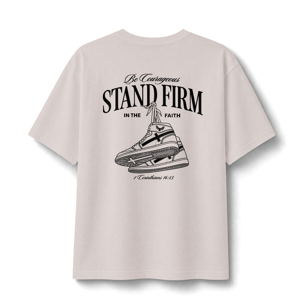 Christian Streetwear Shirt, Stand Firm in Faith Tee, 1 Corinthians 16:13, Heavyweight Christian T-Shirt, Faith Based Clothing